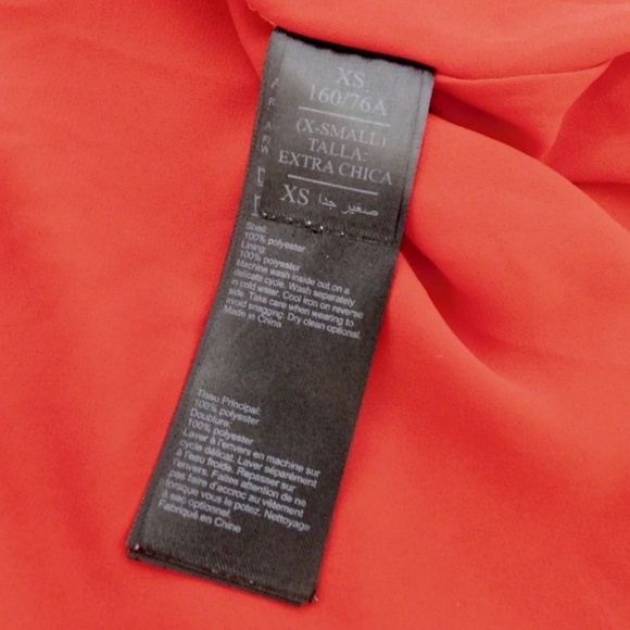 ALLSAINTS Flores Heart Print Wrap Dress Ruched Ruffle Red All Saints X-Small - Picture 14 of 16